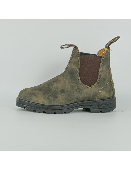 BLUNDSTONE ELASTIC SIDED BOOT LINED CLASSICS RUSTIC BROWN
