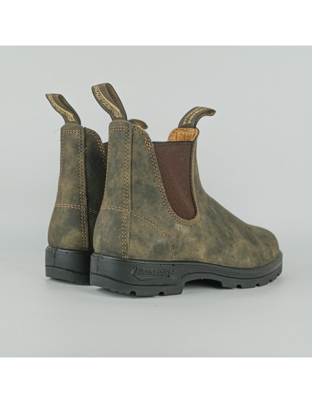 BLUNDSTONE ELASTIC SIDED BOOT LINED CLASSICS RUSTIC BROWN