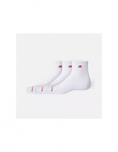 NEW BALANCE PATCH LOGO ANKLE 3 PAIRS WHITE