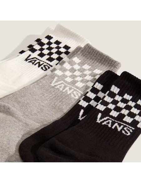 VANS CLASSIC CHECK CREW GREY BLACK WHITE