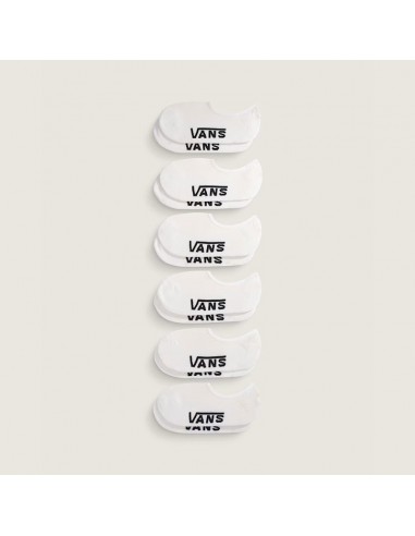 VANS CLASSIC NO SHOW 6 PARES WHITE