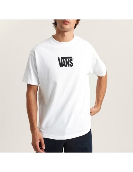 VANS STRETCH LOGO SS TEE WHITE