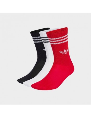 ADIDAS CREW SOCK 3P RED BLACK WHITE