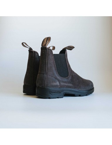 BLUNDSTONE ELASTIC SIDED BOOT SUEDE DARK BROWN