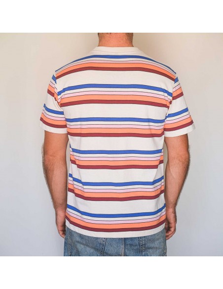 KAOTIKO TEE BREEZE STRIPES IVORY NAVY ORANGE