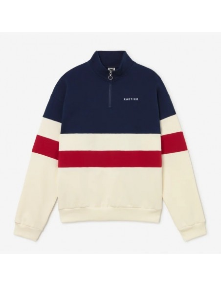 KAOTIKO CREW ZIPPER CARTER IVORY BLUE