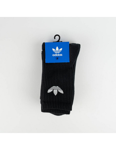 ADIDAS SOCKS CREW TREFOIL CUSHION BLACK