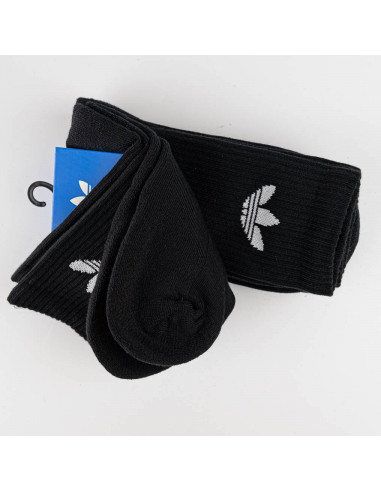 ADIDAS SOCKS CREW TREFOIL CUSHION BLACK