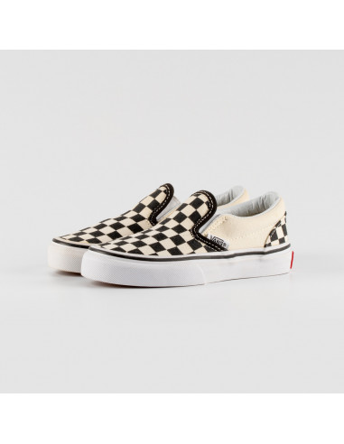 VANS J CLASSIC SLIP-ON CHECKERBOARD WHITE