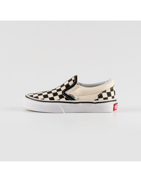 VANS J CLASSIC SLIP-ON CHECKERBOARD WHITE
